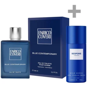 Perfume Masculino Enrico Coveri Blue Contemporary EDT 100 ml + Desodorante Corporal Bespoke