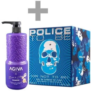Kit Perfume Masculino POLICE OR NOT TO BE EDT 125 ml + Shampoo Agiva